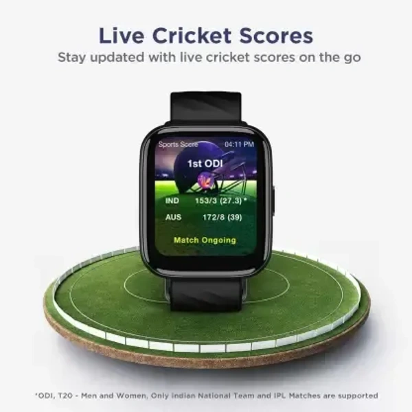 ( Refurbished )boAt Wave pro 1.69inch HD display withTemperature Sensor and live cricket updates Smartwatch - Blue