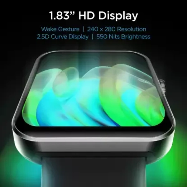 ( open box )boAt Wave Flex Connect with 1.83" HD Display,Bluetooth Calling & Premium Metal Design Smartwatch
