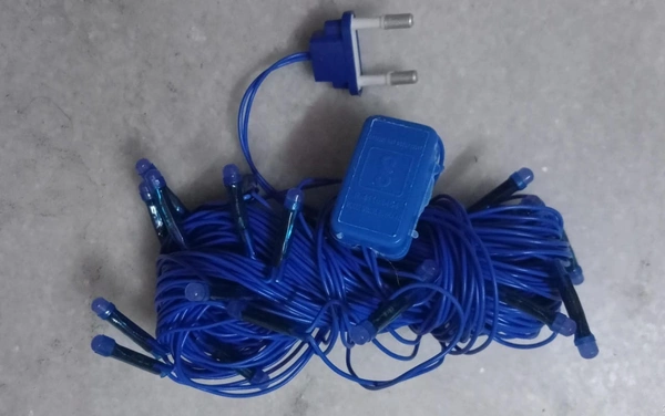 Rice Lights 40Ft Serial Bulbs Home Decoration Lighting for Diwali Christmas Lighting Ladi jhalar Random Colors - Blue