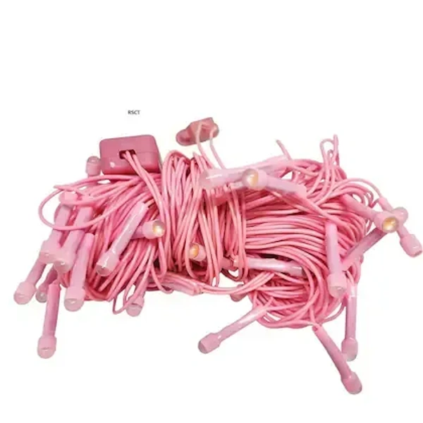 Rice Lights 40Ft Serial Bulbs Home Decoration Lighting for Diwali Christmas Lighting Ladi jhalar Random Colors - Pink