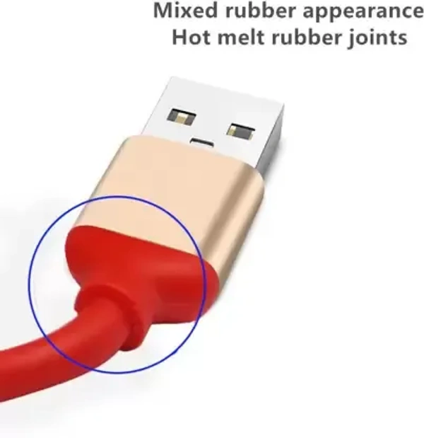 studlike store Micro USB Cable 20 m Red Colour 3 in 1 TPE Material Multi USB Cable for iOS, Micro and Type-C, Charges 3 Phone at Same Time, 1.2meter Long, 2.1 A Output  (Compatible with Android, Type-c, iOS, Red)
