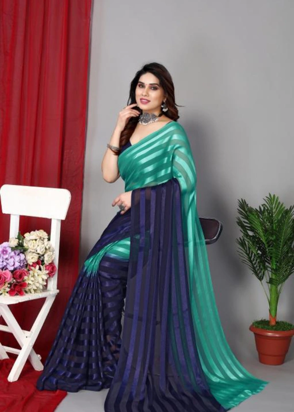 Festive Wear Satin Saree - Free Size