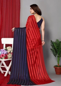 Festive Wear Satin Saree without Blouse Piece - Free Size
