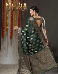 Clearance Mela Special,Fancy Premium Organza Silk Saree - Free 🆓