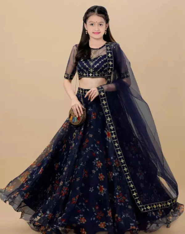 Cutiepie Classy Kids Girls Lehanga Cholis - 9 Year