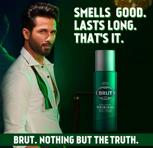 Brut Original Deodorant Body Spray for Men, Masculine Long-Lasting Deo with Fresh, Authentic Fragrance, Imported (200ml)