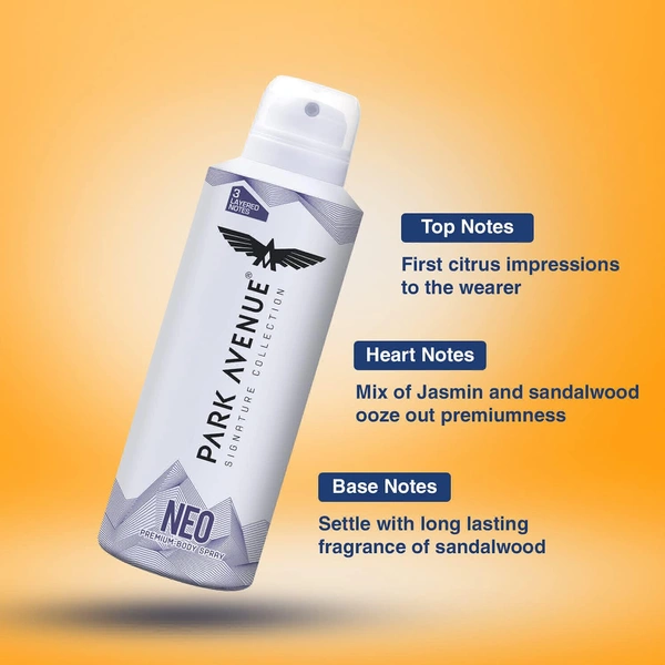 Park Avenue Voyage & Neo Signature Collection | Deodorant for Men | Fresh Long-lasting Aroma | 150ml