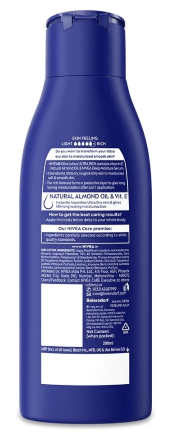 Nivea Ultra Rich Body Lotion (200ML)