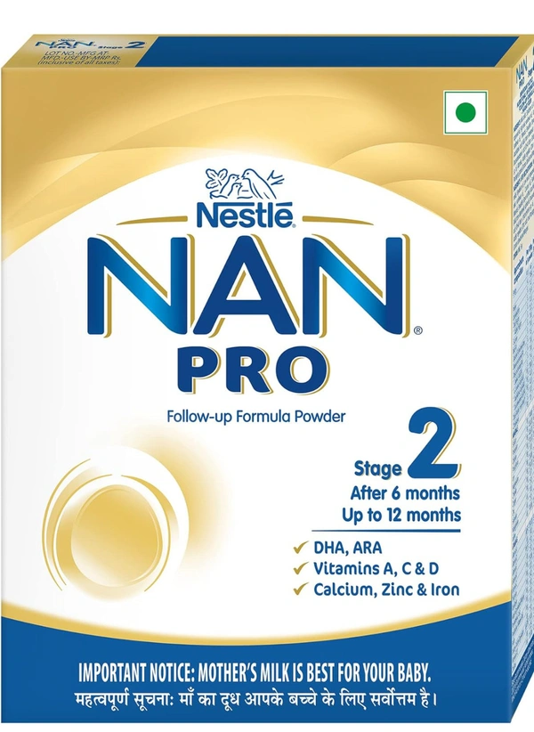 Nestle NAN PRO 2 Follow-up Formula Powder - After 6 months, Stage 2, 400g Bag-In-Box Pack