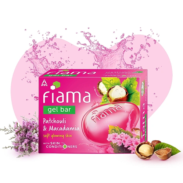 Fiama Gel Soap Patchouli & Macademia Gel Bar, 125 G