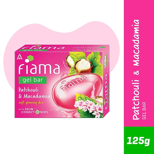 Fiama Gel Soap Patchouli & Macademia Gel Bar, 125 G