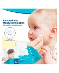 Mee Mee Caring Baby Wet Wipes with lid, 72 Pcs