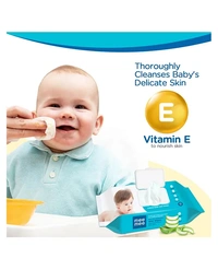 Mee Mee Caring Baby Wet Wipes with lid, 72 Pcs