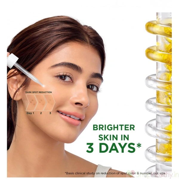 Garnier Skin Naturals, Face Serum, Increases Skin's Glow Instantly and Reduces Spots Overtime, Bright Complete Vitamin C Booster, 7 ml