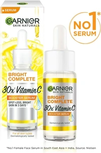 Garnier Skin Naturals, Face Serum, Brightening and Anti-Dark Spots, Bright Complete Vitamin C Booster, 15 ml