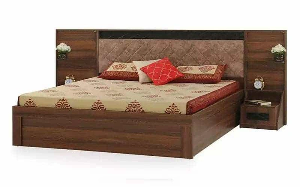 Wooden Bed - Brown, 76 Inch X 60 Inch