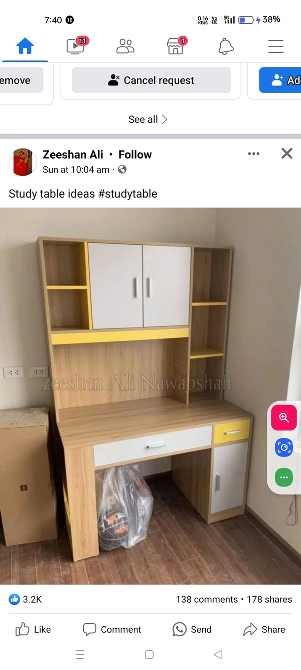 Study Table - Brown, 175cm X 120cm