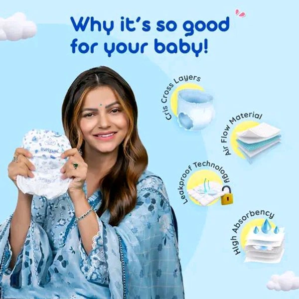 Bumtum Baby Diaper Pants, XXXL 24 Count, Double Layer Leakage Protection Infused With Aloe Vera, Cottony Soft High Absorb Technology (Pack of 1)