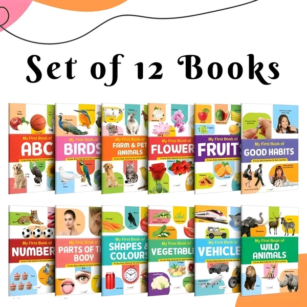 "Early Learning Picture Book Collection for Kids: 12 Topics for Toddlers"