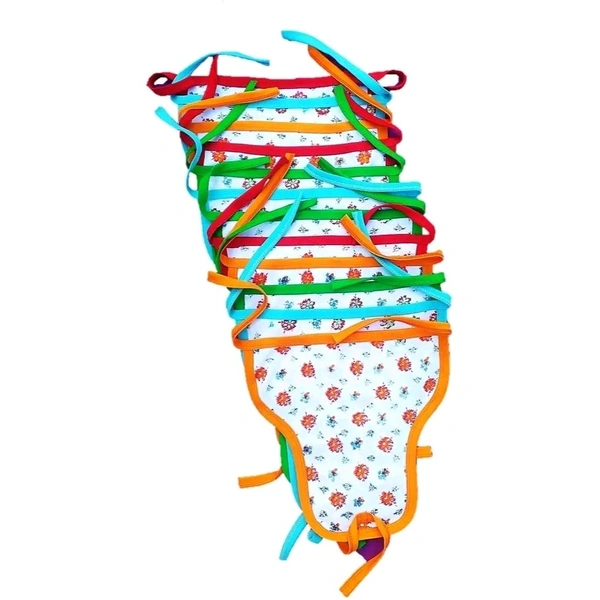 New Born Baby's Cotton Cloth Diapers/Langot Washable and Reusable Nappies (Multicolour, 0-6 Months) Pack of 10 Pieces ( Multicolor Pack ) 