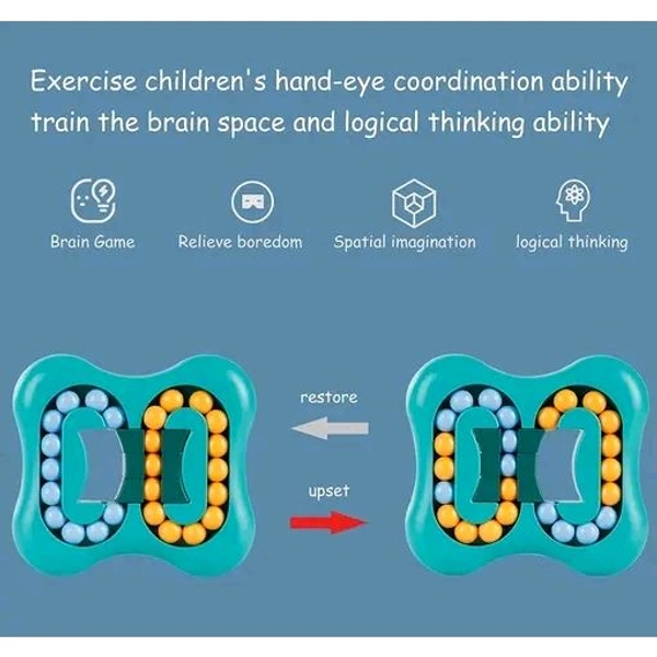 Chocozone Rotating Magic Bean Toys Decompression Rotating Small Beads Magic Cube Toys for Kids Puzzle Educational Toys for 8 Years Old