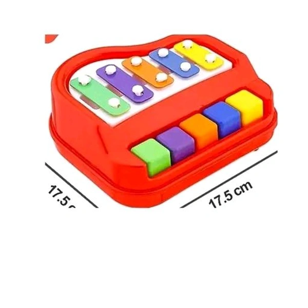 2 in 1 Small Piano Xylophone Musical Toy for Kids (Age 3+) with 8 Keys, 2 Sticks, Keyboard Xylophone Piano - Preschool Musical Learning Instruments Gift Toy for Baby, Kids, Girls, Boys-