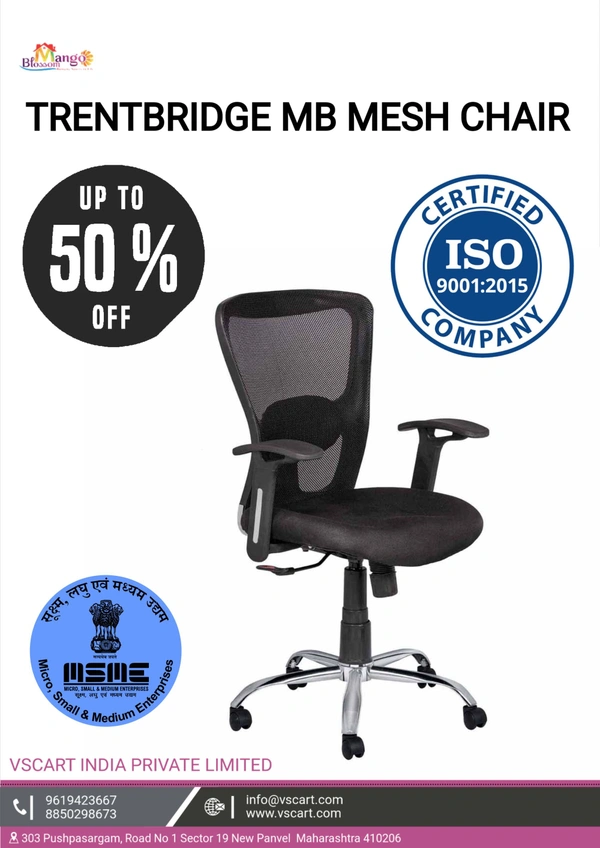 TRENTBRIDGE MB MESH OFFICE CHAIR BLACK  - Black, Medium