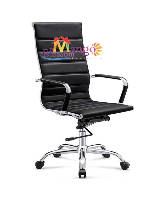 MANGO BLOSSOM CATHERINE HIGH BACK PVC CHAIR BLACK - Big, Black