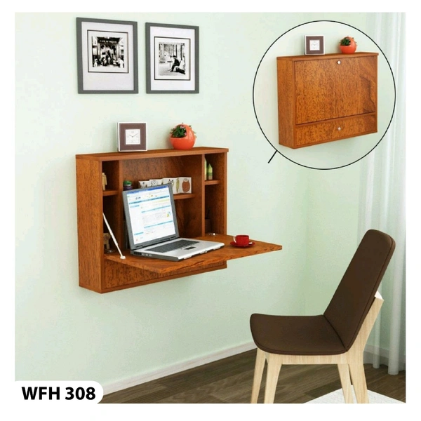 WFH308 Wall Mounted Study Table  - Brown