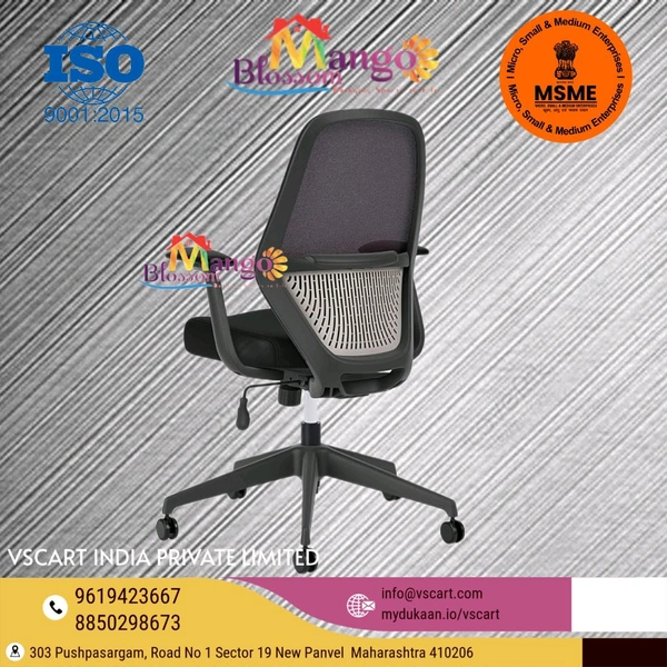 Mango Blossom Marvel Mid Back Mesh Office Chair Black - Small, Black