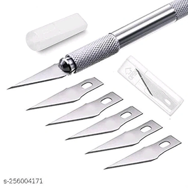 Esnfnety™ Fuzzy PCENF5210 Art Knifes*Blade Material: Alloy SteelHandle Material: AluminiumMaterial: Stainless SteelNet Quantity (N): 1Style: ClassicProduct Height: 1 CmProduct Length: 1 CmProduct Breadth: 1 CmProduct Weight: 0.2 GDispatch: 1 Day*Proof of Safe Delivery! Click to know on Safety Standards of Delivery Partners- https://ltl.sh/y_nZrAV3