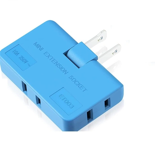 SAMEH 3 PCENF5284 Way Flat Wall Outlet Extender,2 Prong 180 Degree Swivel Wall Tap Plug,Quick & Space Saving Portable Charging Sockets for Home, School, Office, Travel