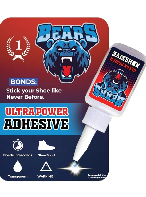 Bears Ultra Power Shoe PCENF5287 Adhesive : Instant Professional Grade Shoe Repair Glue, Shoe glue for Boots, PCENF5287 Sneakers etc. 20gm