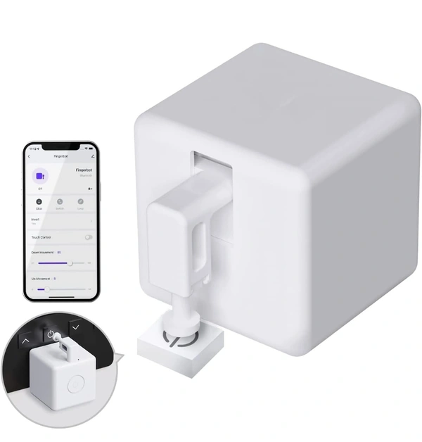 Auslese® Smart Button Pusher No Wiring Switch Bot Touch Control Work with Smart Life App Compatible with Alexa, Google Home & Timer Control (Fingerbot)