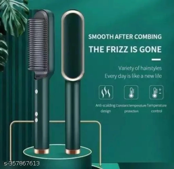 Hair Straightener Brush,Hair Straightening Iron Built with Comb, Fast Heating & 5 Temp Settings & Anti-Scald, Perfect for Professional Salon at Home Hair Styler (Multicolor)