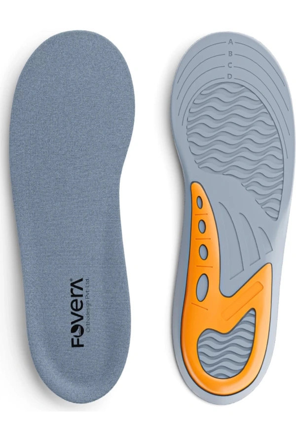 FOVERA Gel Insoles - Shoe Inserts For Walking, Running Hiking - All Day Comfort 