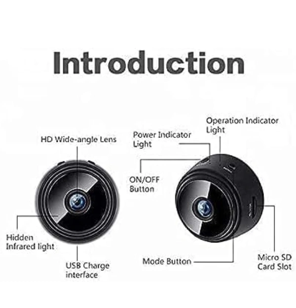 SONATA GOLD HD Mini Camera Wireless WiFi 1080P Home Security Nanny IP Ball Cam with Motion Detection Night Vision Wireless Cameras