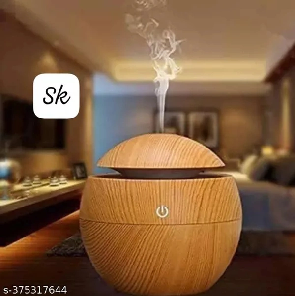 Sk Creations Mini Portable Wood Aromatherapy Humidifier Office Desktop Home Travel Water Spray Mist Humidifier