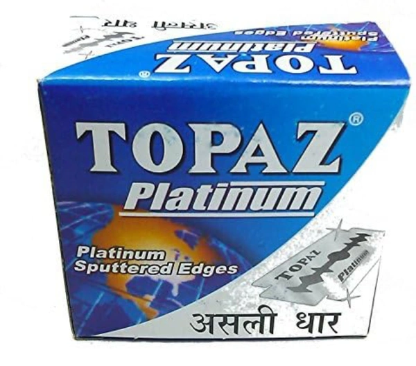 Topaz Platinum Double Edge Razor Blades - Pack Of 50, Men