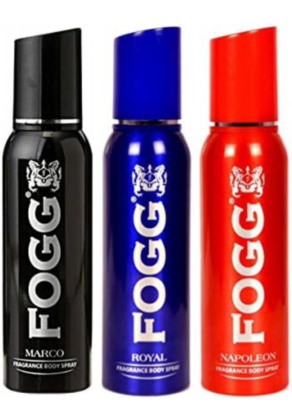Fogg Marco & Royal & Napoleon Deodorant For Men(Pack of 3)(100gms/120ml each)