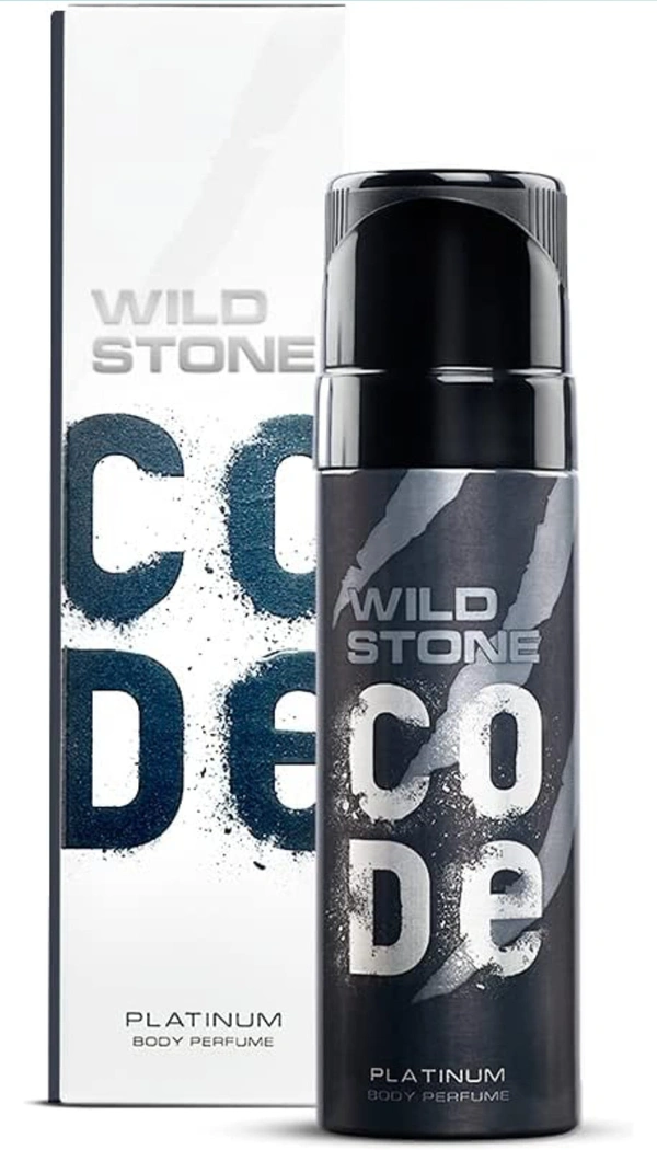 Wild Stone Code Platinum No Gas Body Perfume For Men, Long Lasting Intense Fragrance, 120ml