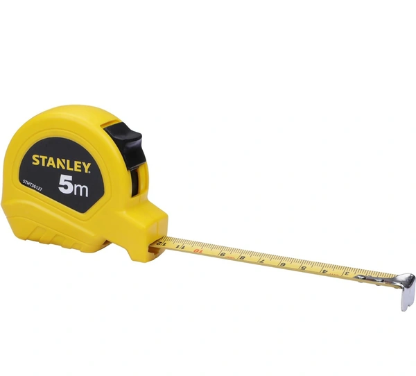 STANLEY STHT36127-812 5 Meter Plastic Short Measuring Tape for Home, DIY, Professional & Industrial Use, YELLOW & BLACK