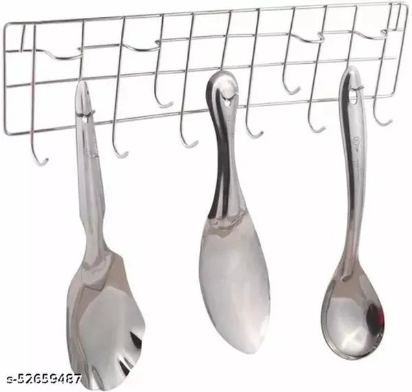 Stainless Steel Wall Mounted Label Stand For Spoon / Ladel Holder