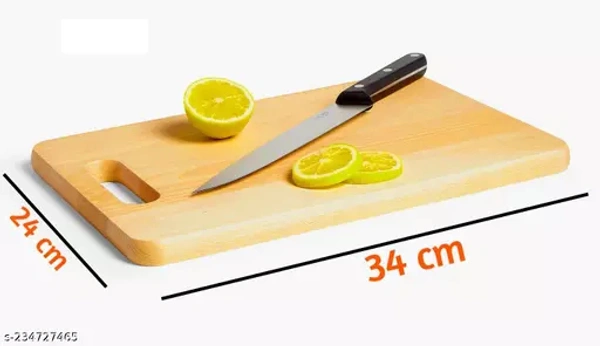 Natural Bamboo Wood Chopping Cutting Board for Kitchen Vegetables, Fruits & Cheese, BPA Free, Eco-Friendly, Anti-Microbial (34 x 24cm)