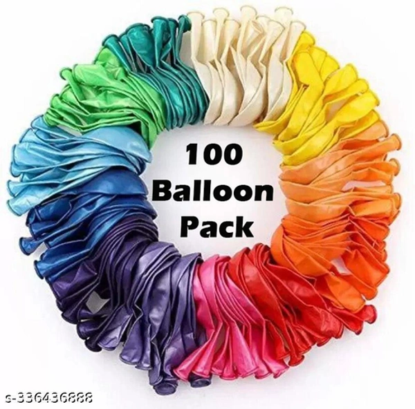 Clapcart Pack Of 100 Mix Large Balloon For Birthday / Anniversary Party Decoration