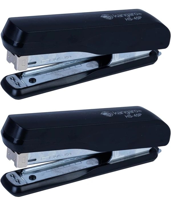 Kangaro Desk Essentials HS-45P All Metal Stapler| Sturdy & Durable | Suitable for 30 Sheets | Perfect for Home, School & Office | Pack of 2 | Color May Vary