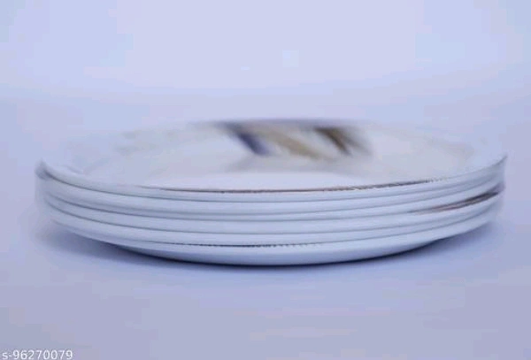 Trendy Plates* 96270079 PCENF5304 Material: MelamineDishware Feature: Dishwasher SafeType: ReusableProduct Breadth: 24 CmProduct Height: 4 CmProduct Length: 24 CmNet Quantity (N): Pack Of 6Dispatch: 2 Days*Proof of Safe Delivery! Click to know on Safety Standards of Delivery Partners- https://ltl.sh/y_nZrAV3