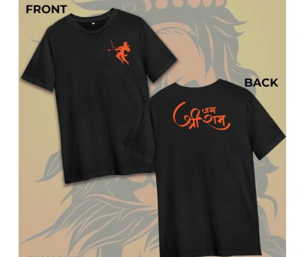 Jai Shri Ram T-Shirt, Front & Back Graphic Printed T-Shirt, Half Sleeves, Round Neck, Bhagwan Ram Tee, Jay Shree Ram Religious T-ShirtsName: Jai Shri Ram T-Shirt, Front & Back Graphic Printed T-Shirt, Half Sleeves, Round Neck, Bhagwan Ram Tee, Jay Shree Ram Religious T-ShirtsFabric: CottonSleeve Length: Short SleevesPattern: PrintedNet Quantity (N): 1Sizes:S (Chest Size: 36 in) M (