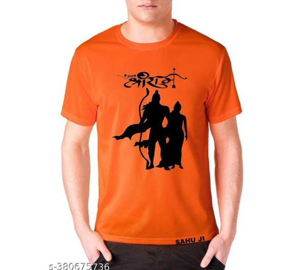  RAM JI  TSHIRT Name:  RAM JI  TSHIRT Fabric: PolyesterSleeve Length: Short SleevesPattern: PrintedNet Quantity (N): 1Sizes:S, M, L, XL, XXLCountry of Origin: India