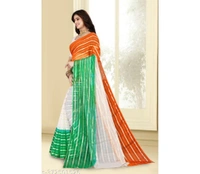 ORGANZA TIRANGA SAREE TIRANGA SAREE SAPCIAL SAREE FOR INDEPANDENT DAYS AND REPUBLIC DAYName: ORGANZA TIRANGA SAREE TIRANGA SAREE SAPCIAL SAREE FOR INDEPANDENT DAYS AND REPUBLIC DAYSaree Fabric: Art SilkBlouse: Separate Blouse PieceBlouse Fabric: Art SilkBlouse Pattern: Same as SareeNet Quantity (N): SingleIts a master piece in its class glorifying your timeless beauty. Be ready t